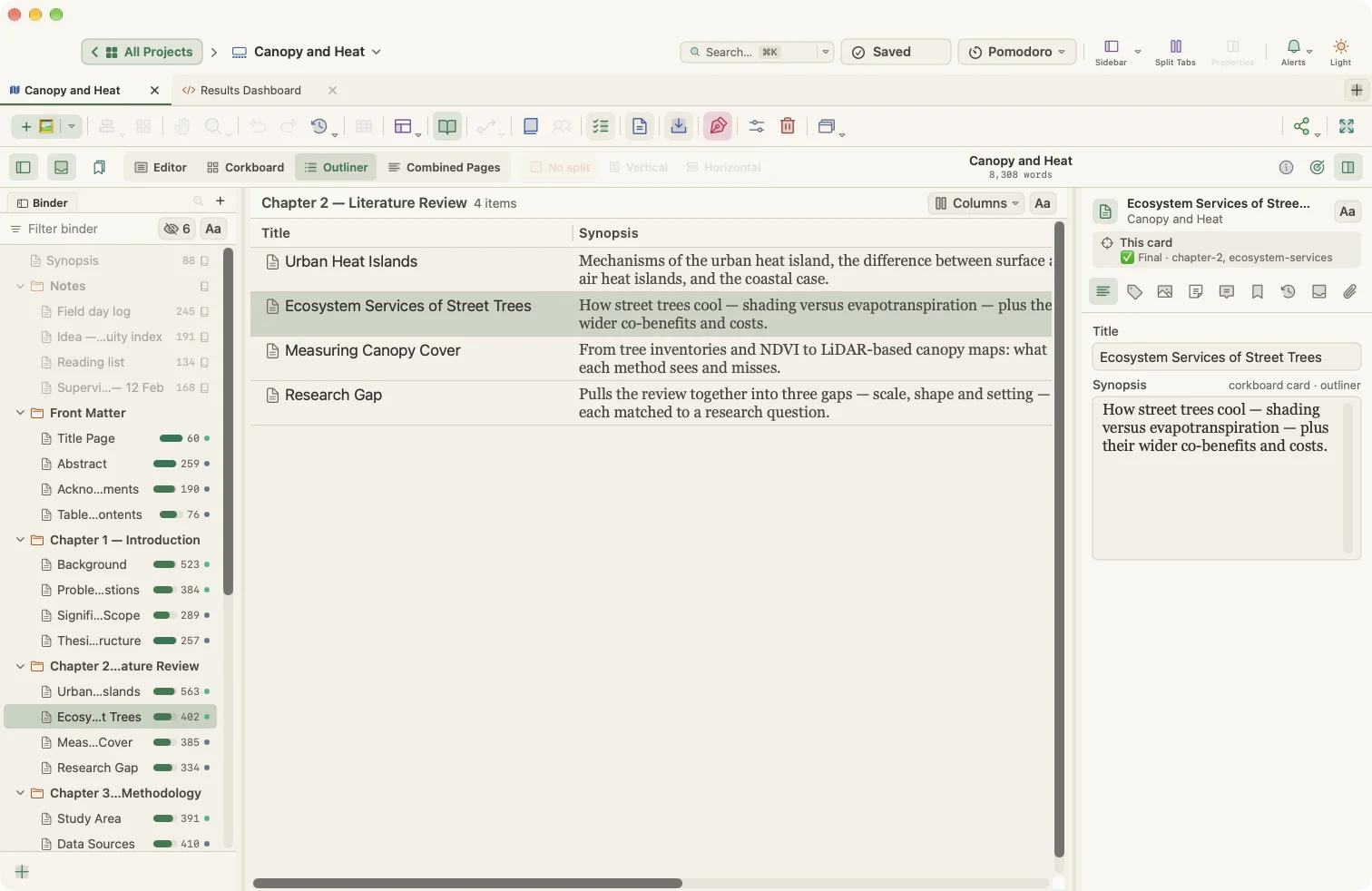 Projects and data